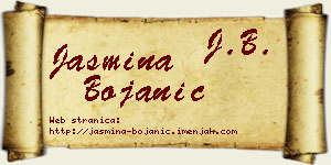 Jasmina Bojanić vizit kartica